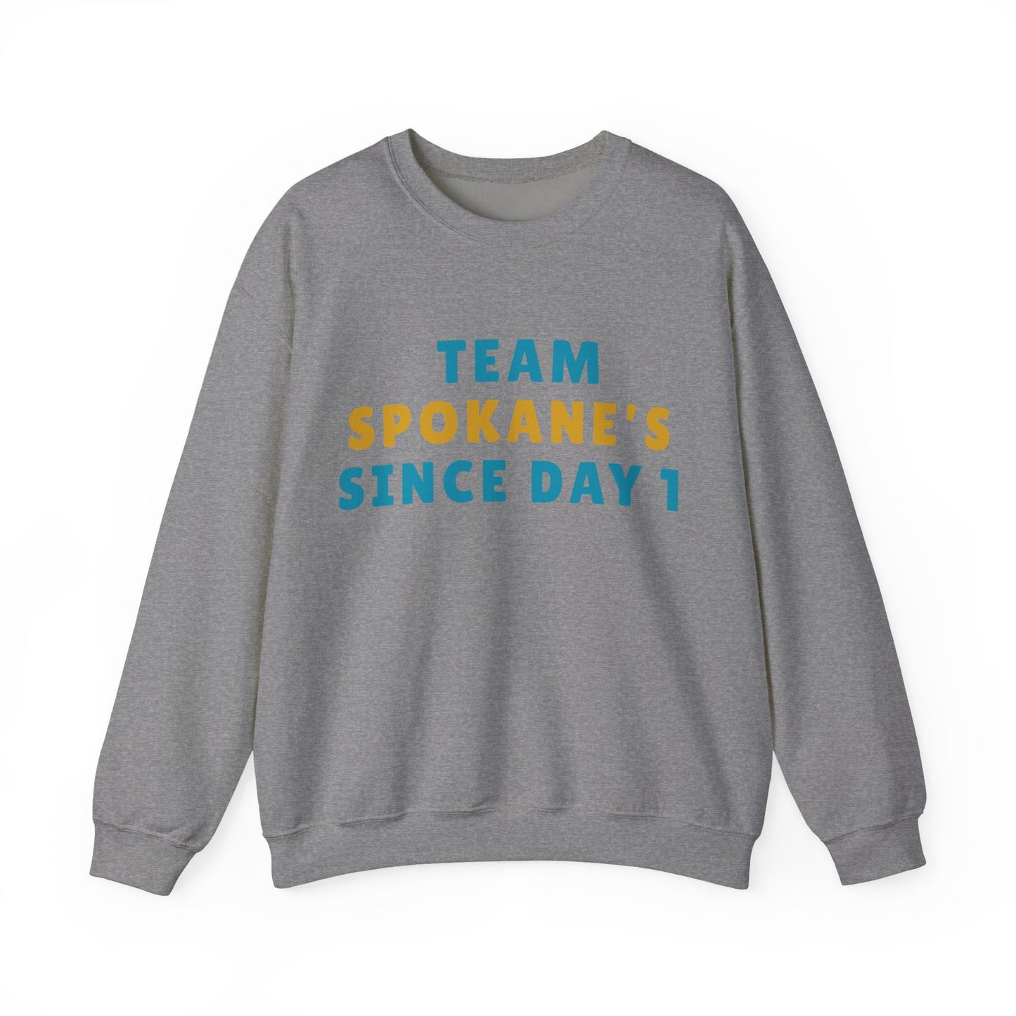 Crewneck Sweatshirt — "Team Spokane's Since Day 1" Retro Local Pride Pullover