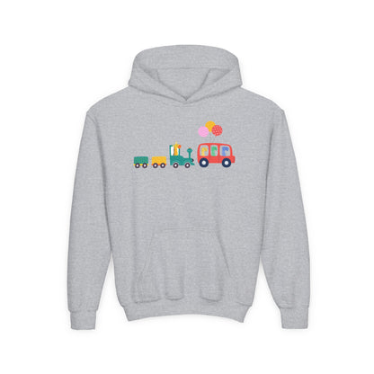 Fun Dinosaur Kids Party Hoodie | Train Design | True North