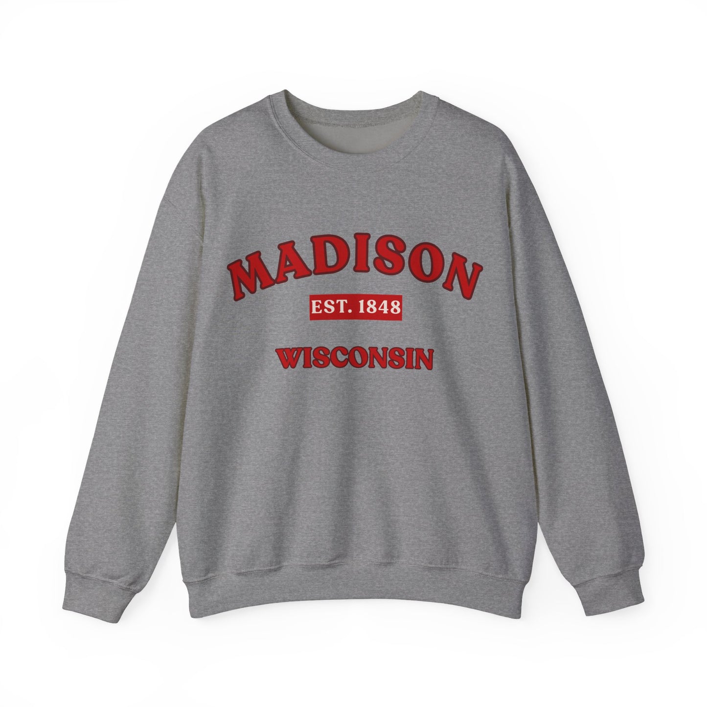 Madison Wisconsin EST. 1848 Unisex Sweatshirt | Soft Cotton Fit | True North