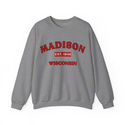 Madison Wisconsin EST. 1848 Unisex Sweatshirt | Soft Cotton Fit | True North