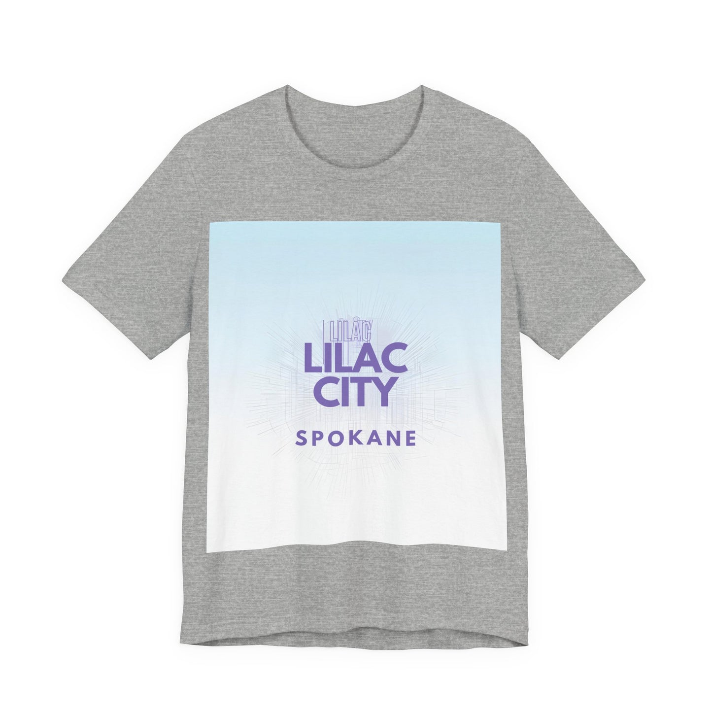 Lilac City Spokane T‑Shirt — Gradient Retro City Pride Tee