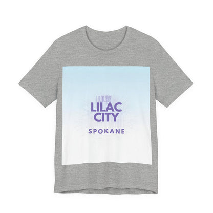 Lilac City Spokane T‑Shirt — Gradient Retro City Pride Tee
