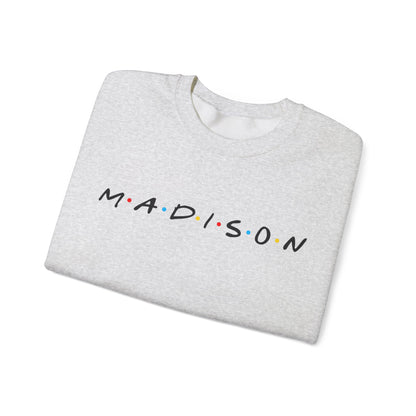 Madison Script Unisex Crewneck Sweatshirt | Soft Cotton Premium Fit | True North