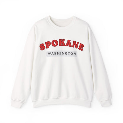 Spokane Washington Crewneck Sweatshirt — Vintage Collegiate Pullover
