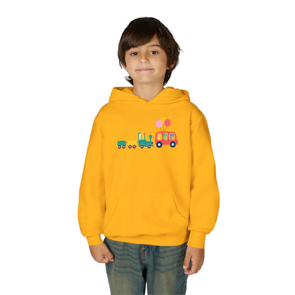 Fun Dinosaur Kids Party Hoodie | Train Design | True North