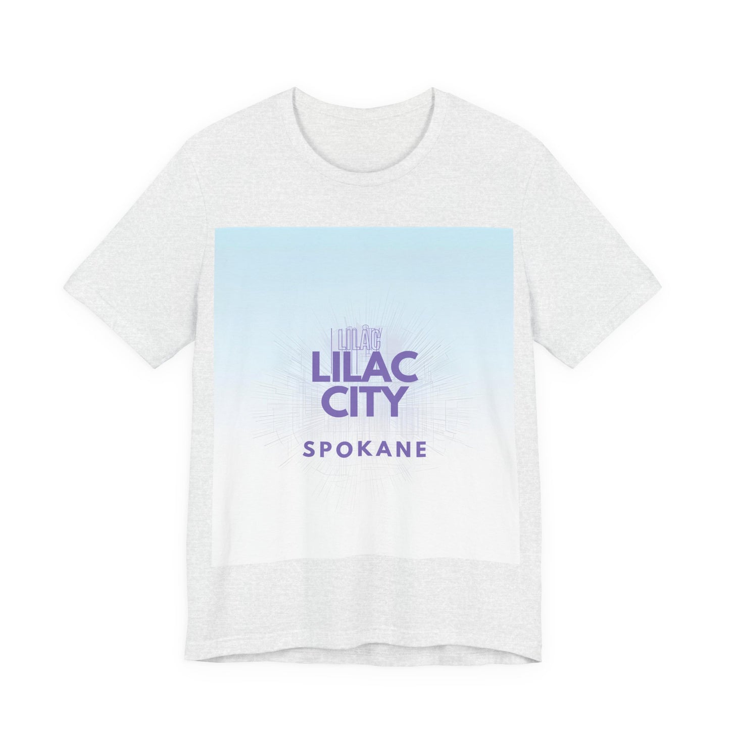Lilac City Spokane T‑Shirt — Gradient Retro City Pride Tee