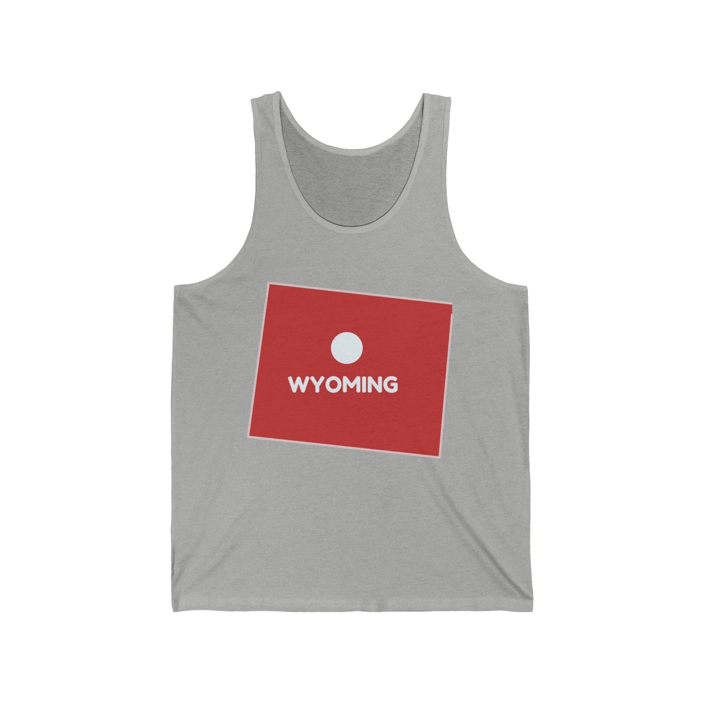 Wyoming State Flag Men/Unisex Tank Top | Red Map Design | True North