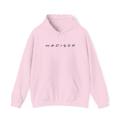Madison Script Hoodie Unisex Personalized Name Minimalist Pullover | Soft Fleece | True North