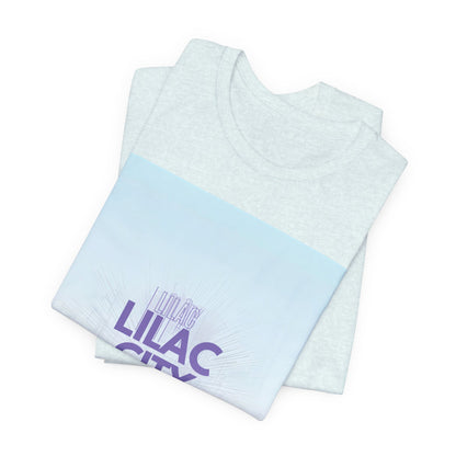 Lilac City Spokane T‑Shirt — Gradient Retro City Pride Tee