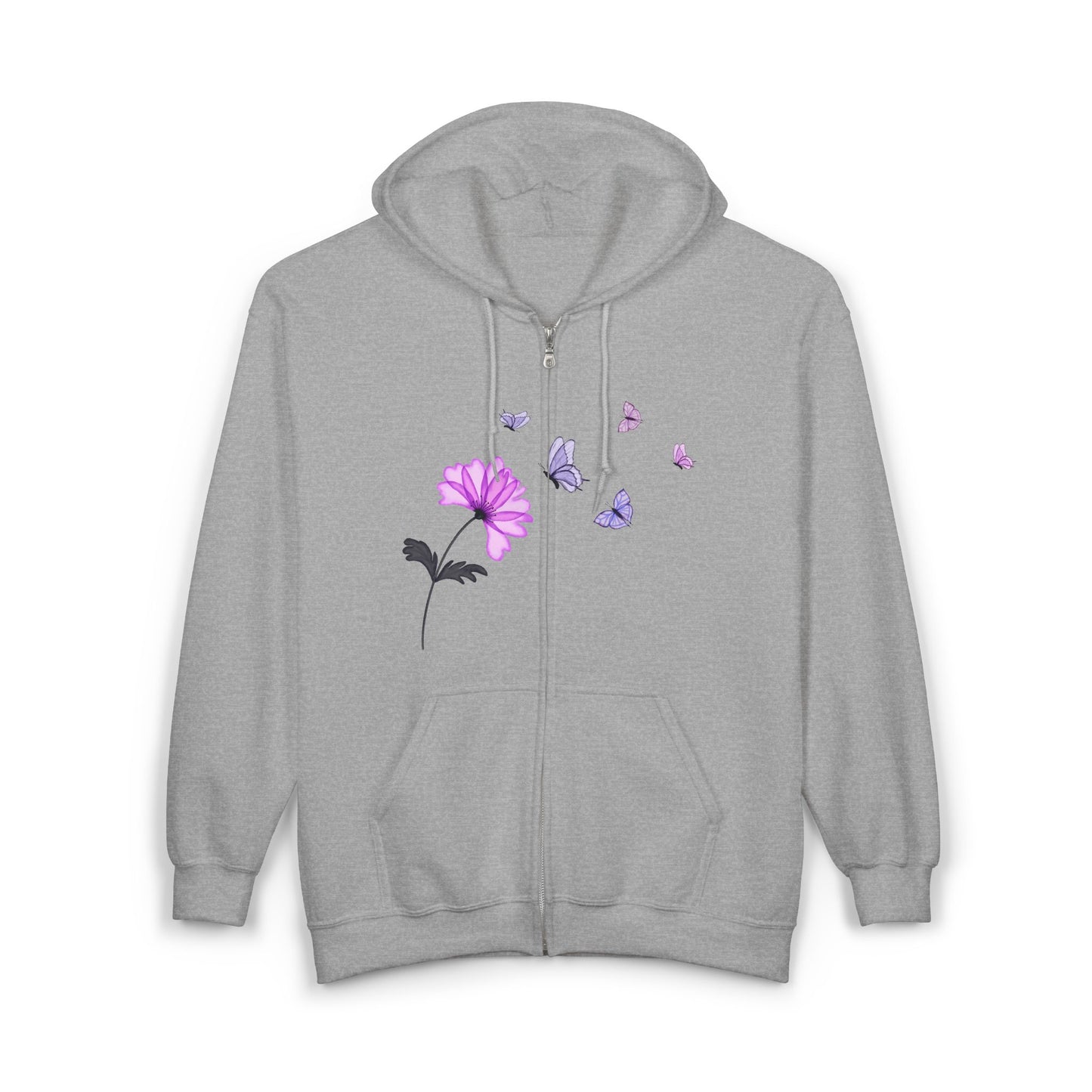 Butterfly Blossom Zip Hoodie |Floral Style | True North