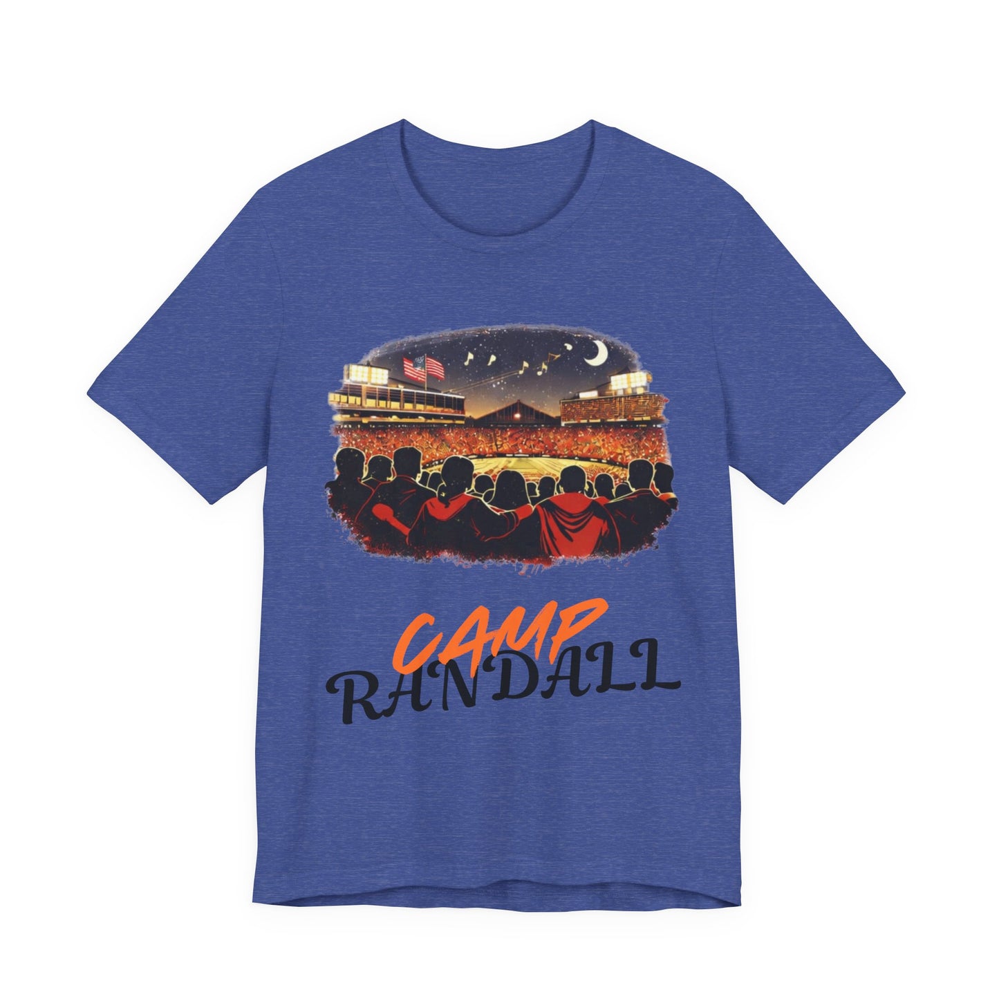 Camp Randall Stadium Football T‑Shirt – Retro Night Game Crew JERSEY Tee MADISON