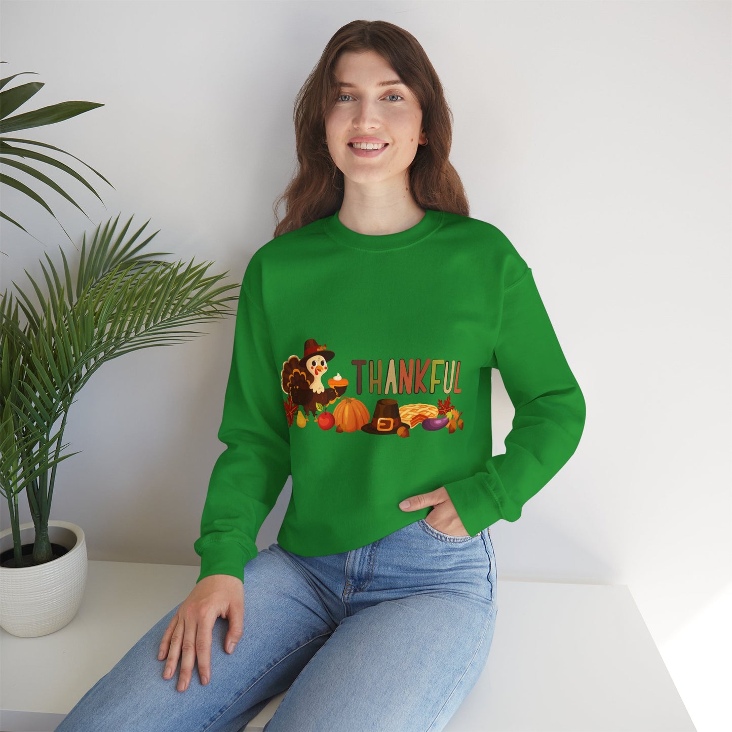 Thankful Thanksgiving Crewneck Sweatshirt  | True North