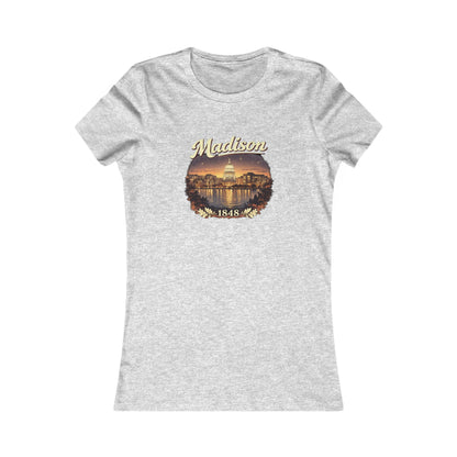 Madison Scenic Tee – Vintage Capitol Sunset Women's T-Shirt (Est. 1848)