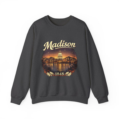 Madison Capitol Skyline Unisex Sweatshirt | Soft Cotton Fit | True North