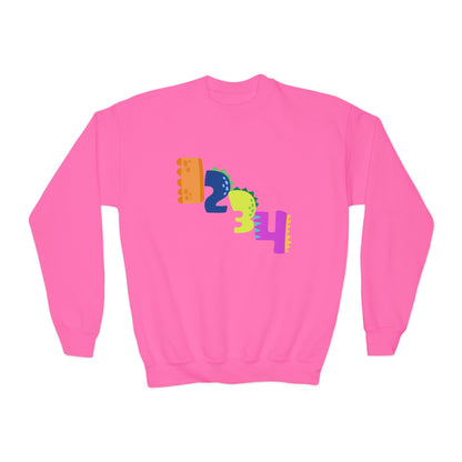Colorful Fun Numbers and Dinosaurs Sweatshirt| Easygoing Style | True North