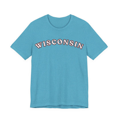 Wisconsin Arch Tee — Vintage Collegiate State T-Shirt MADISON JERSEY