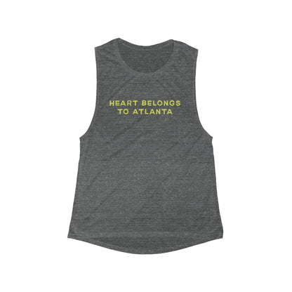 Heart Belongs to Atlanta | Women’s Flowy Scoop Muscle Tank | True North