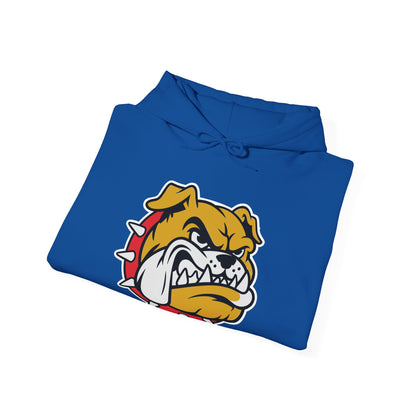 Bulldog Mascot Hoodie — Angry Spiked Collar Graphic Pullover DULUTH