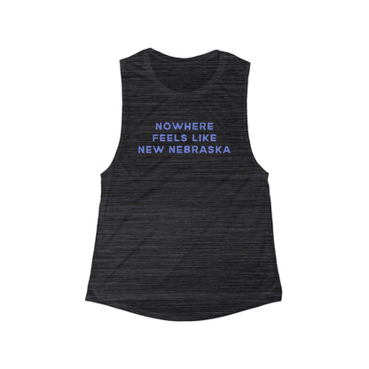 Nowhere Feels Like New Nebraska | Women’s Flowy Scoop Muscle Tank | True North