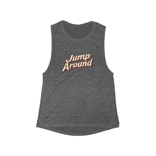 Jump Around Women Flowy Scoop Muscle Tank Top | Soft Premium Fit | True North