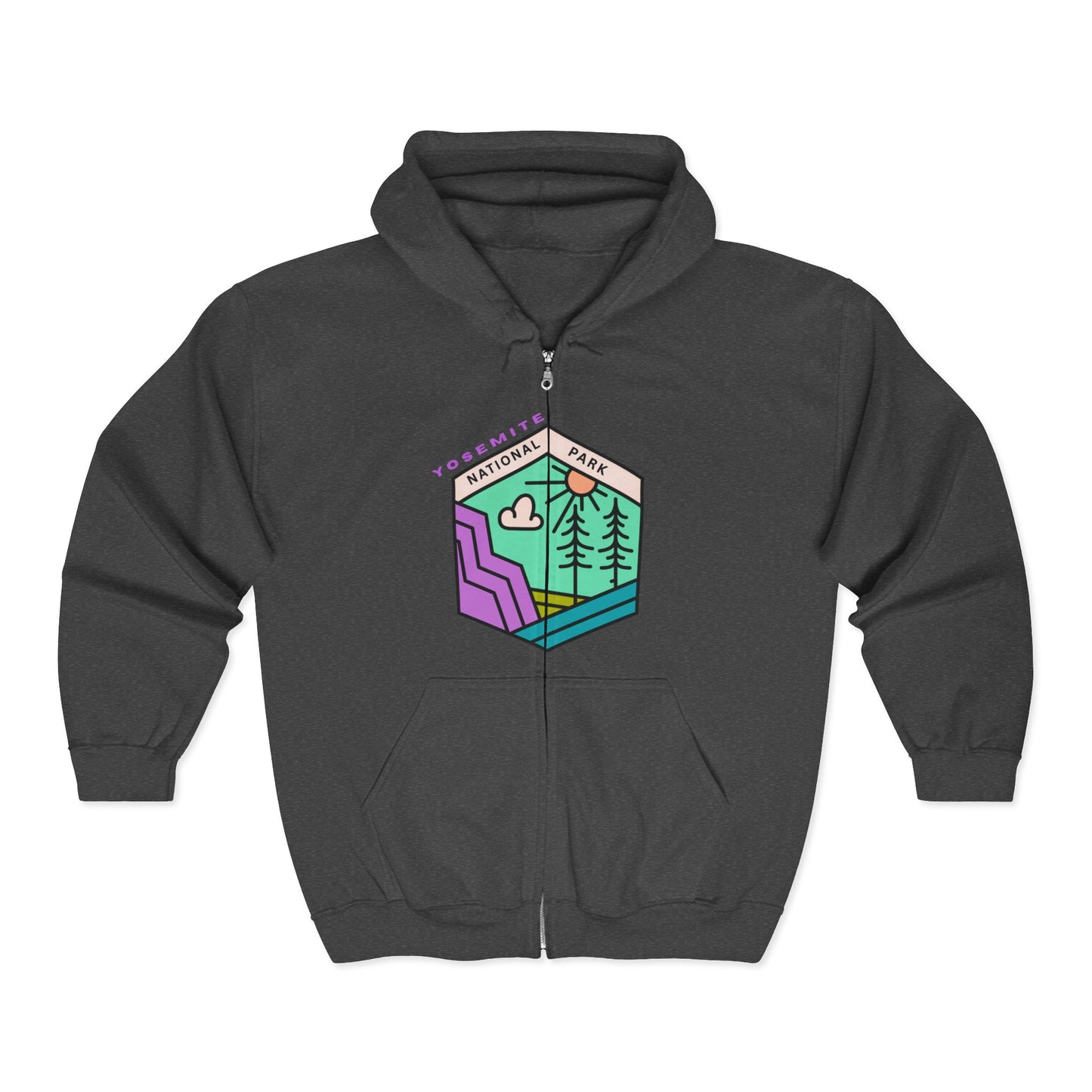 Yosemite National Park Full Zip Hoodie | Nature Lover Apparel | True North