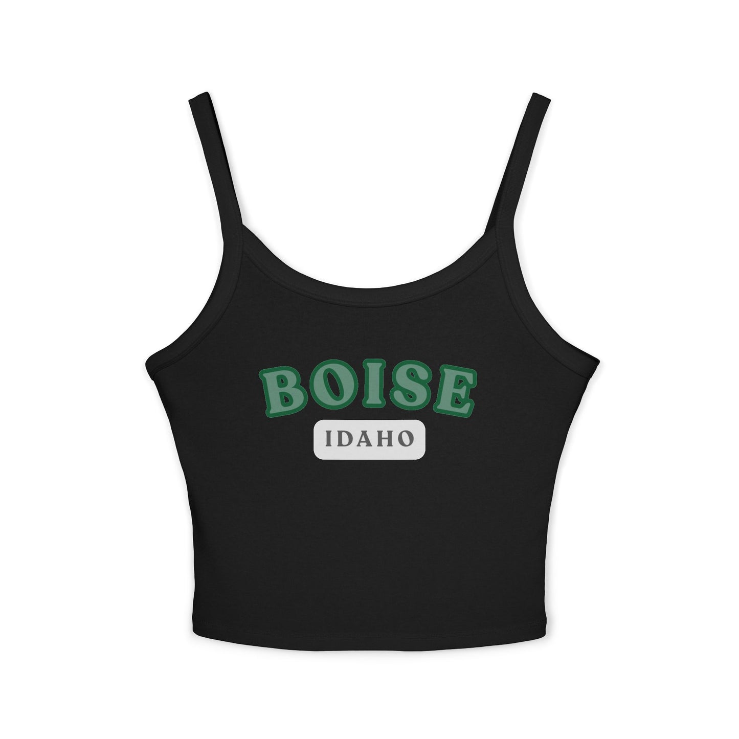 Boise Idaho Graphic Tank Top — Women's Spaghetti Strap Crop