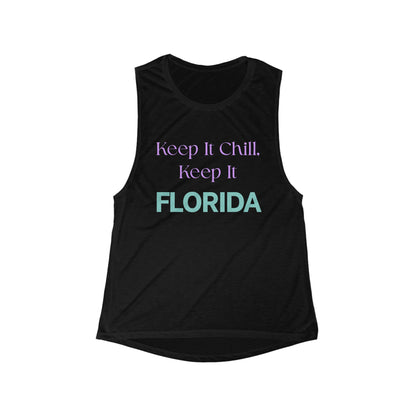 Keep it Chill Florida | Women’s Flowy Scoop Muscle Tank | True North