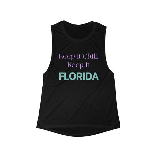 Keep it Chill Florida | Women’s Flowy Scoop Muscle Tank | True North