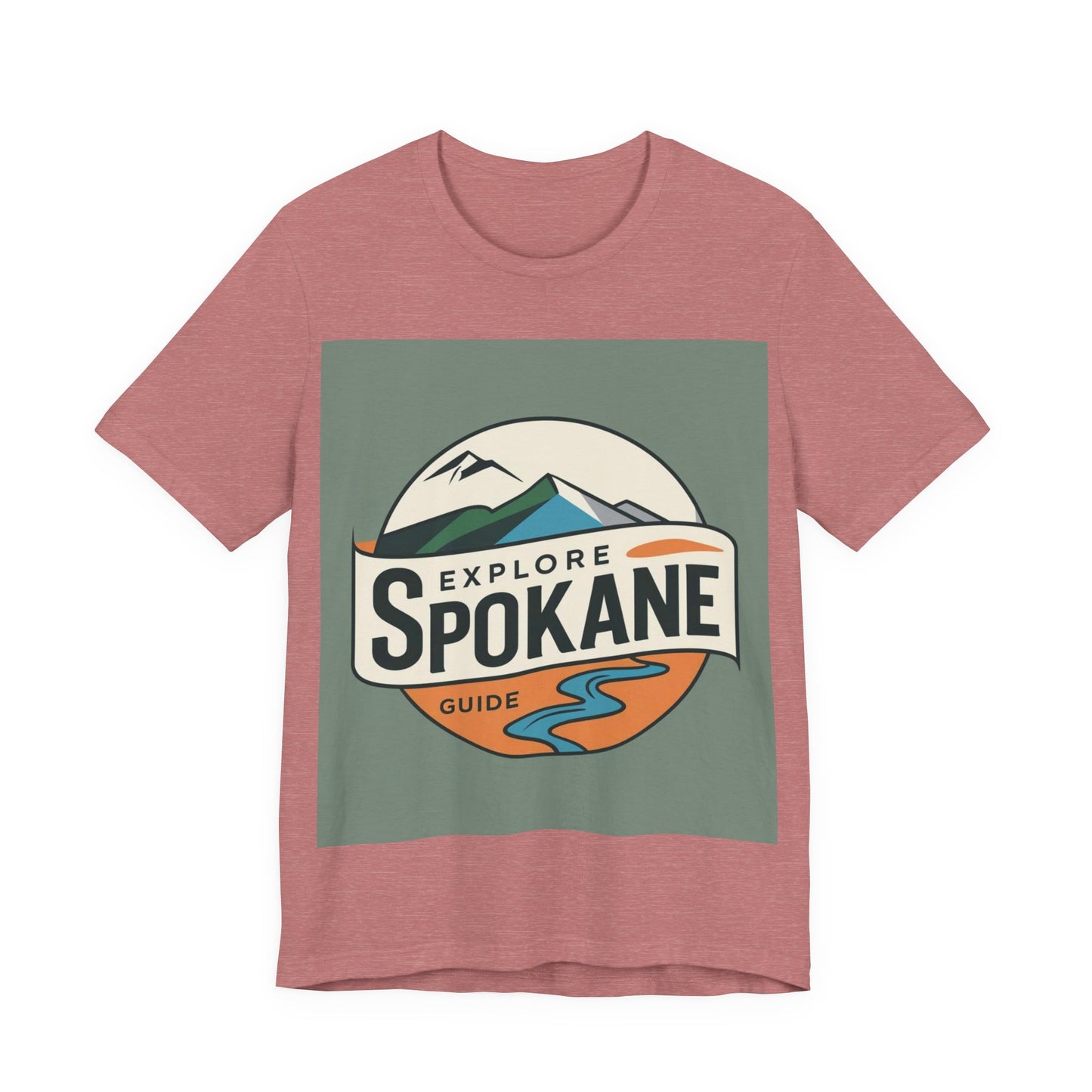 Explore Spokane Graphic Tee — Vintage Mountain & River Travel Shirt
