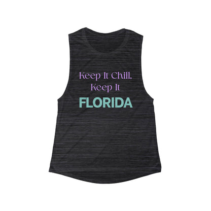 Keep it Chill Florida | Women’s Flowy Scoop Muscle Tank | True North