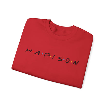 Madison Script Unisex Crewneck Sweatshirt | Soft Cotton Premium Fit | True North