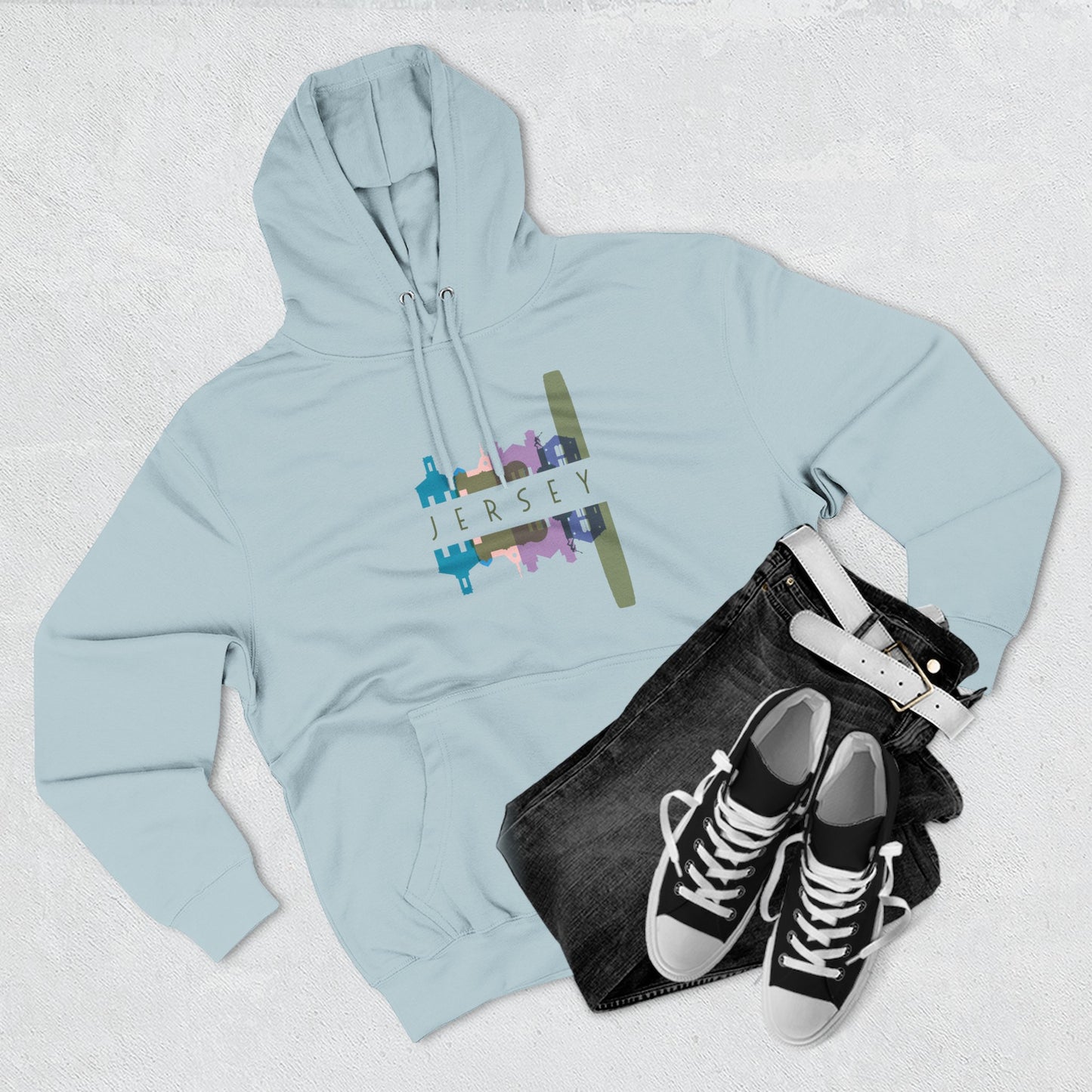 Three-Panel Fleece Hoodie  | Cozy Layer | True North