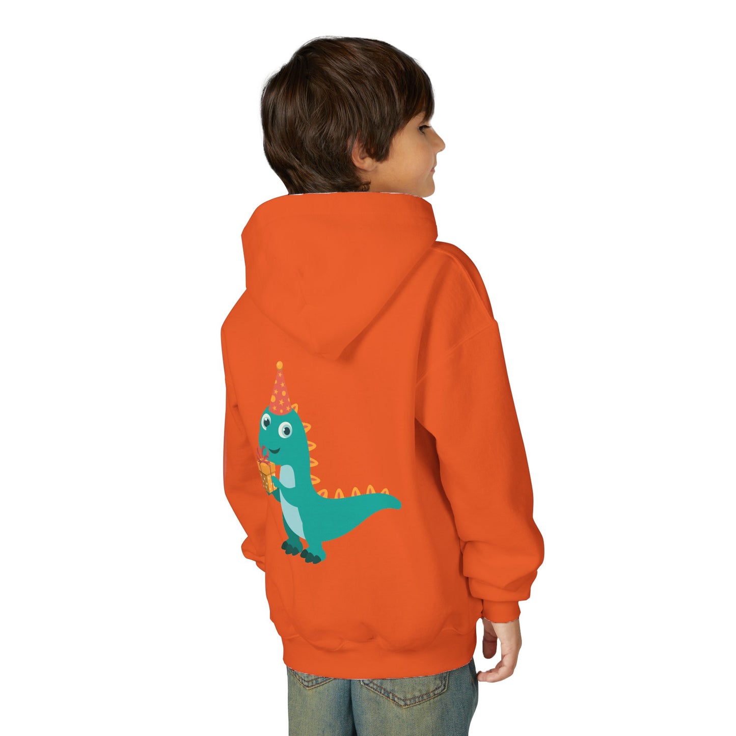 Fun Dinosaur Kids Party Hoodie | Train Design | True North