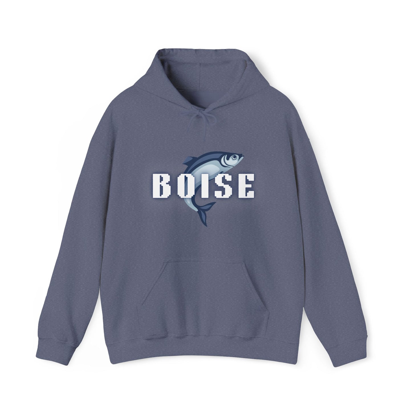 Boise Fish Hoodie — Retro Salmon Graphic Pullover