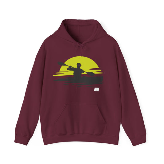 Sunset Kayaker Hooded Sweatshirt | Kayaking Lovers | True North