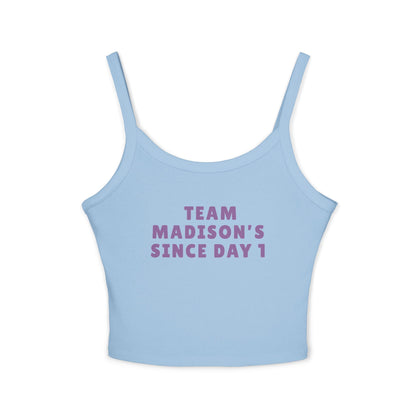 Team Madison's Since Day 1 Women Spaghetti Tank Top | Soft Cotton | True North