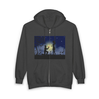 Romantic Proposal Hoodie | Cozy Zip  for Couples and Love Story Apparel | True North