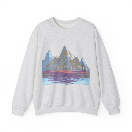 Mountain Reflection Crewneck Sweatshirt | Adventure and Nature Lovers | True North