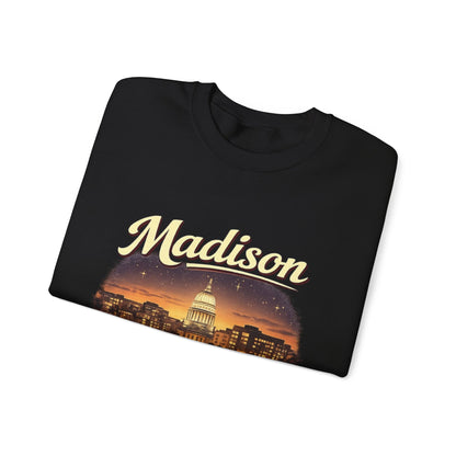 Madison Capitol Skyline Unisex Sweatshirt | Soft Cotton Fit | True North