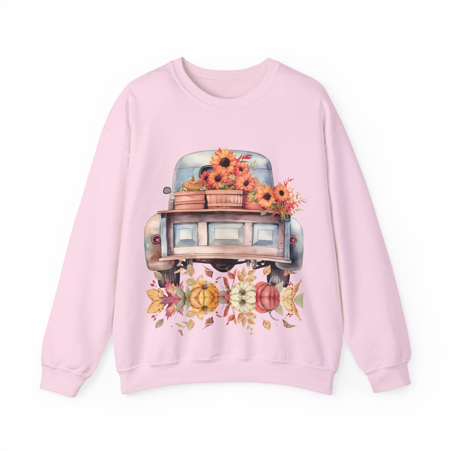 Fall Floral Truck Crewneck Sweatshirt | Autumn Apparel | True North
