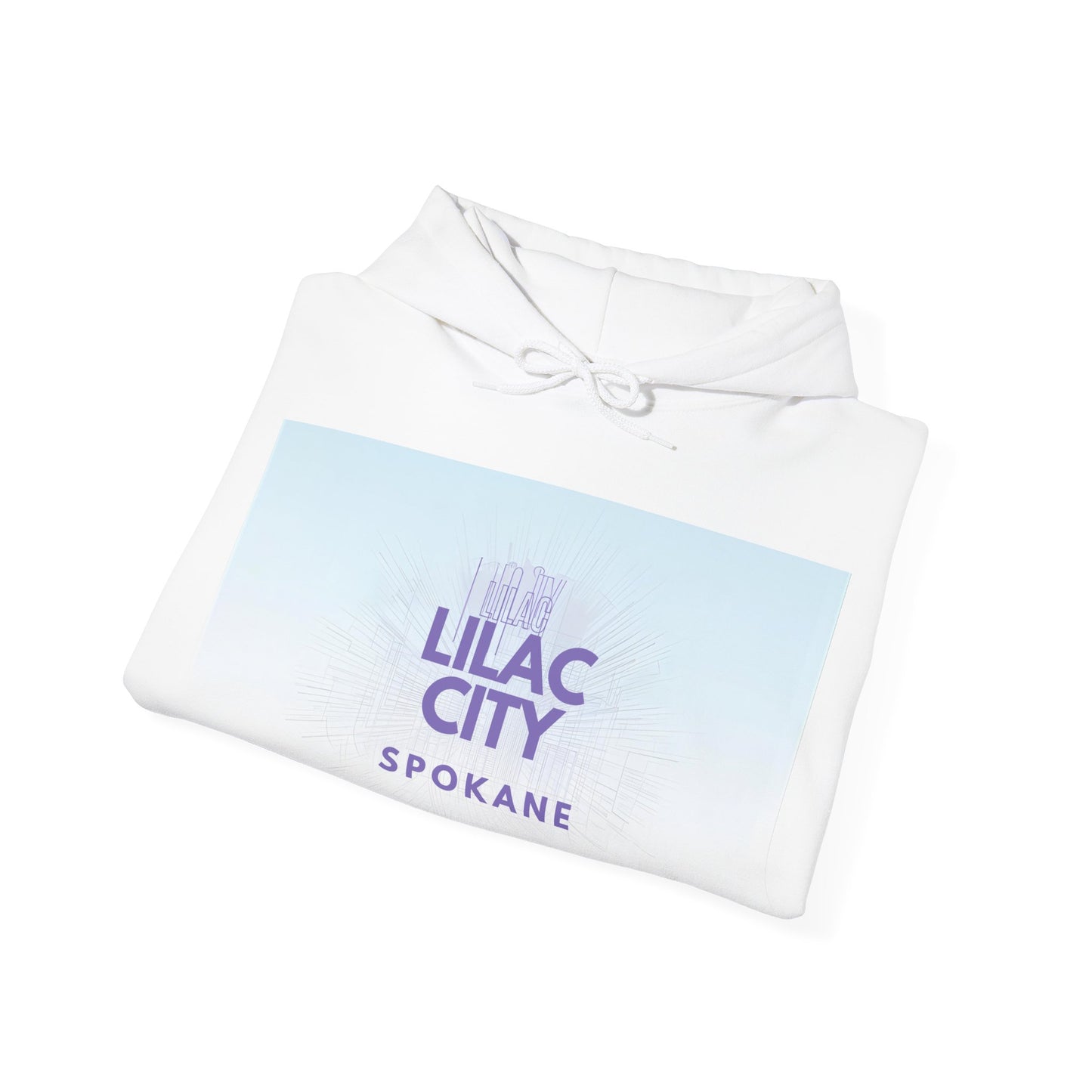 Spokane "Lilac City" Hoodie – Pastel Skyline Graphic