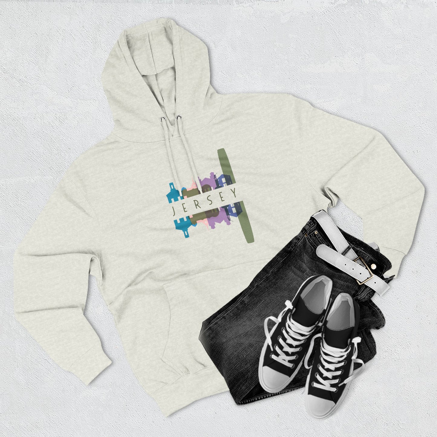 Three-Panel Fleece Hoodie  | Cozy Layer | True North