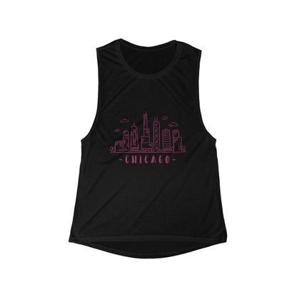 Chicago City | Women’s Flowy Scoop Muscle Tank | True North