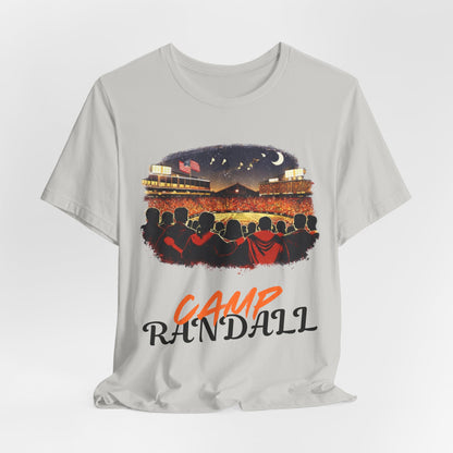 Camp Randall Stadium Football T‑Shirt – Retro Night Game Crew JERSEY Tee MADISON