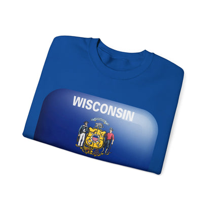 Wisconsin Flag Madison 1848 Unisex Sweatshirt | Soft Premium Fit | True North