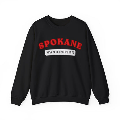 Spokane Washington Crewneck Sweatshirt — Vintage Collegiate Pullover