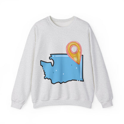 SPOKANE Sweatshirt with Location Pin – Cute Travel/Local Pride Crewneck