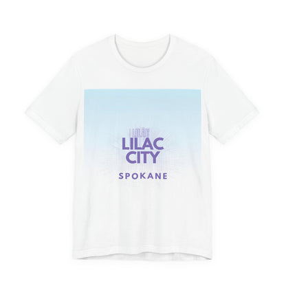 Lilac City Spokane T‑Shirt — Gradient Retro City Pride Tee