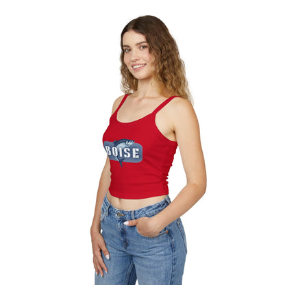 Boise Fish Graphic Tank Top — Women's Spaghetti Strap Crop