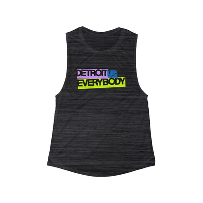Detroit vs Everybody | Women’s Flowy Scoop Muscle Tank | True North